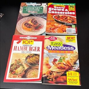 Vintage four assorted recipe Cookbook collection